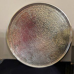 Hammered Silver Plate Serving Dish